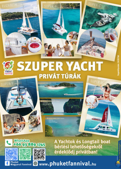 PRIVÁT Hajóbérlés – SuperYacht és Longtail Boat