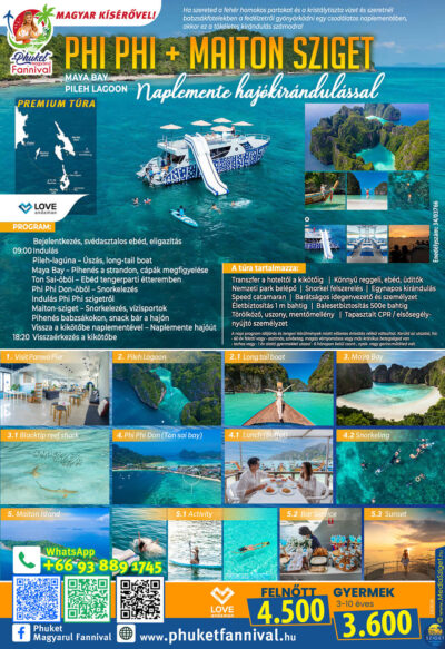 <strong style="color: red;">2026/02/25</strong> <br>Phi Phi + Maiton sziget magyar kísérővel [7G-02-25]