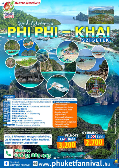 <strong style="color: red;">2026/06/05</strong> <br>Phi Phi – KHAI magyar kísérővel